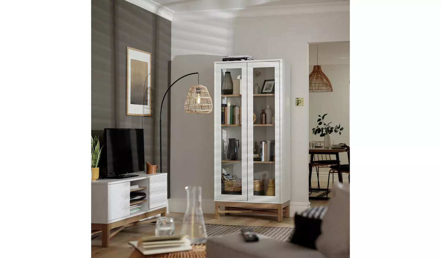 Assembled Habitat Zander Display Unit - White & Oak Effect